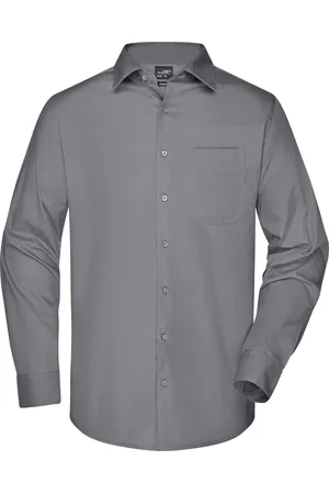James & Nicholson Overhemd Heren met Lange Mouw - Maat 4XL
