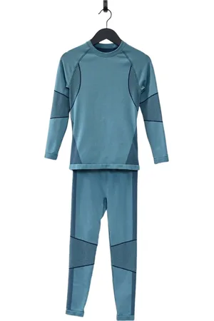 Ducksday Set Thermisch Ondergoed - Thermokleding - Kinderen - Unisex - Set T-shirt en broek - Tweedelig - - Maat 152/158