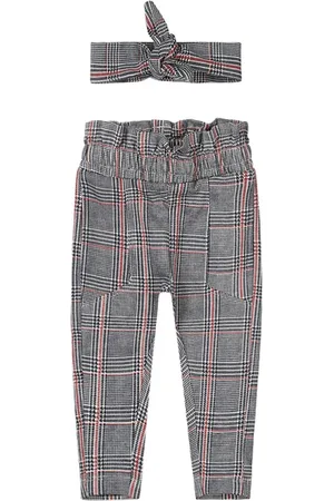 Dirkje Meisjes Jogging broek+ haarband- Grijs - Maat 56
