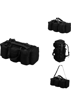 vidaXL Plunjezak - Plunjezakken - Weekendtas - Weekendtassen - Plunjezak 3-in-1 legerstijl 90 L