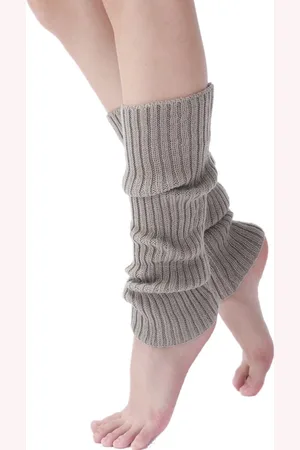 Merkloos 2 paar dames winter gebreide beenwarmers mode warme lange laarzen sokken winter gebreide sokken sport stretch kniehoge dames beenwarmers voor feest yoga ballet schaatsen