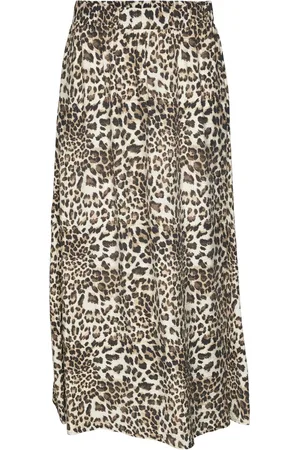 VERO MODA VMJOSIE 7/8 SKIRT WVN GA Dames Panterprint Rok - Maat XS