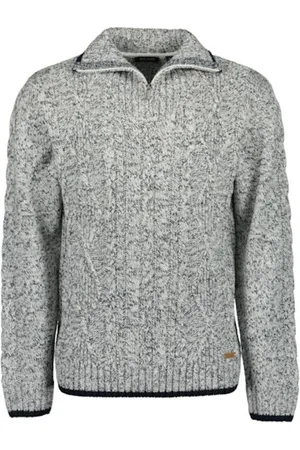 Blue Seven Heren - Trui 376442 navy/grijs schipperstrui maat S