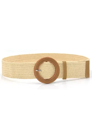 WiseGoods Luxe Stro Riem Dames 95CM - Bohemian Design Riemen - Tailleriem Vrouw - Damesriem - Kleding Accessoires Vrouwen