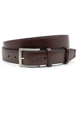 JV Belts Mooie bruine pantalonriem - heren en dames riem - cm breed - - Echt - Taille: 120cm - Totale lengte riem: 135cm