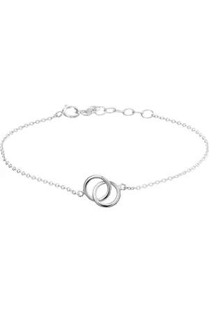 GLAMS Armband rondjes 1,2 mm 16 + 3 cm - Zilver