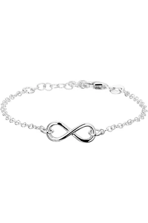 GLAMS Armband infinity 2,0 mm 17 + 2 cm - Zilver