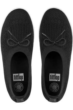 FitFlop ™ Uberknit Slip-On Ballerina With Bow Poly/nylon Black - Maat 36