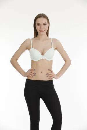 Merkloos AMARANTA Regular Push Up Beha- Dames Lingerie- Beugel Beha-verstelbare schouderband-Witte kleur 90 B