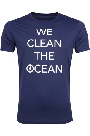 save the duck T-shirt Donkerblauw (navy) Stretch Tekst - Maat M - Heren - Casual T-shirts