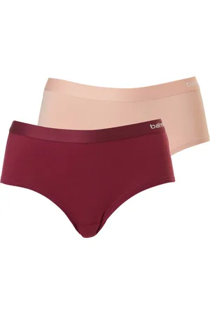 Apollo Dames Hipster Rood / Roze Bamboe 2-pack - Maat XL