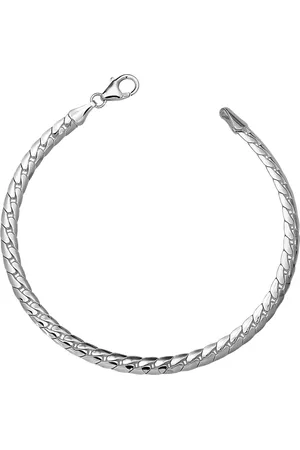 GLAMS Armband gourmet bol 4,5 mm - Zilver