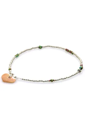 Heaven Eleven Dames - Enkelbandjes - 925 - hart parelmoer - 25cm
