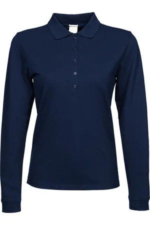 TeeJays Dames/dames Luxe Stretch Poloshirt met lange mouwen