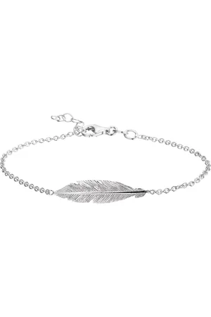 GLAMS Armband veer 1,8 mm 16,5 + 2,5 cm - Zilver