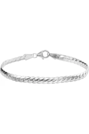 GLAMS Armband gourmet bol 4,5 mm - Zilver