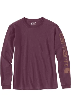 Carhartt Damen Longsleeve Workwear Logo L/S T-Shirt Blackberry Heather-S