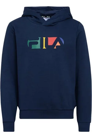 Fila Bindlach graphic cropped Hoodie DonkerBlauw Maat 146/152