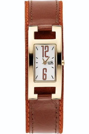 CLIPS 553-1006-16 Horloge - Leer - Rood - Ø 30.5 mm