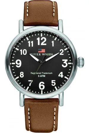 River Woods Sacramento RW420021 Horloge - Leer - Bruin - ?? 42 mm