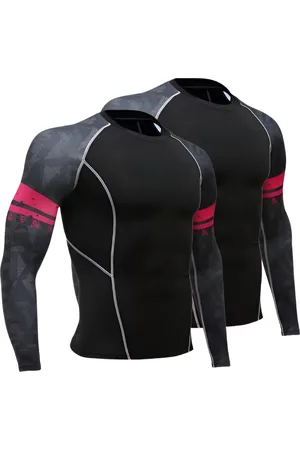 Merkloos E-shop4u?? - 2x Fleece Thermisch Ondergoed T-shirt - Wintersport - Onderkleding - Ski, Motor, Ademend & Stretch - - S