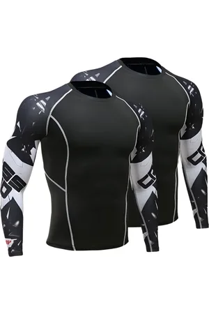 Merkloos E-shop4u?? - 2x Fleece Thermisch Ondergoed T-shirt - Wintersport - Onderkleding - Ski, Motor, Ademend & Stretch - - S