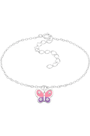Amanto Kids Armband Gaury - 925 E-Coating - Vlinder - 7x9mm - 14+4cm