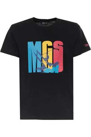 MCS T-shirt - 10BTS003-L2301-BLACK-GL - Heren - L