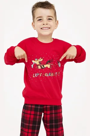 Cornette Jongens Pyjama Lange Mouw Lange Broek Winter Kerst Matching Gezin Familie Celebrate 593/156 966/156 86/92