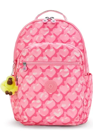 Kipling Vrije tijd rugzak Rugzak met laptopvak Back To School Print Seoul College Backpack Roze