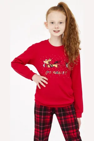 Cornette Meisjes Pyjama Lange Mouw Lange Broek Winter Kerst Matching Gezin Familie Celebrate 594/174 592/174 158/164