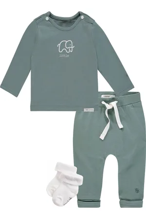 Noppies Kledingset - 3 delig - Broek Bowi Grijs - Shirt Amanda - 1 paar sokjes - Maat 56