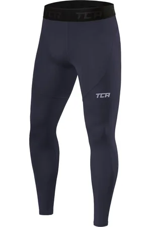 TCA Jongens Pro Performance Compressie Leggings Thermische Basislaag Tights - Donkerblauw, 6-8 Jaar