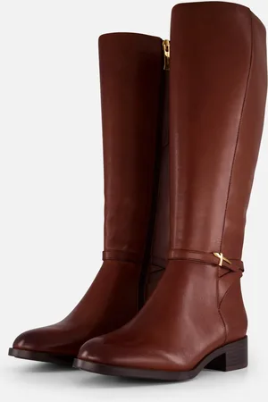 Tamaris Hoge laarzen cognac Leer - Dames - Maat 42