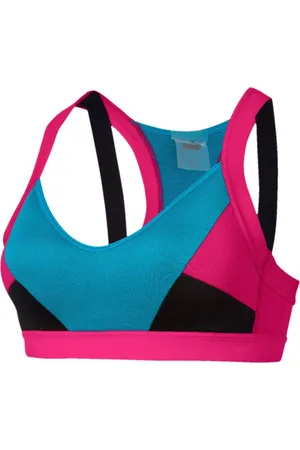 PUMA Density Bra H Vrouwen - Fuchsia Purple-Caribbean Sea- Black
