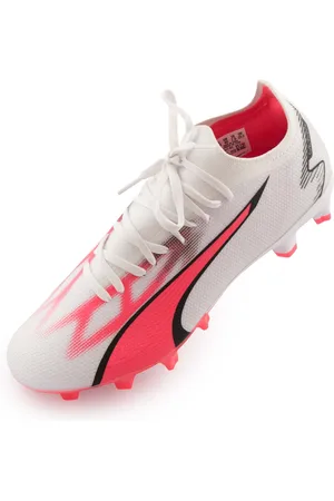 PUMA Ultra match fg-ag white-black-fire orchid football boots, 46.5