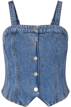 mbyM Blauwe denim corset top Corsaria