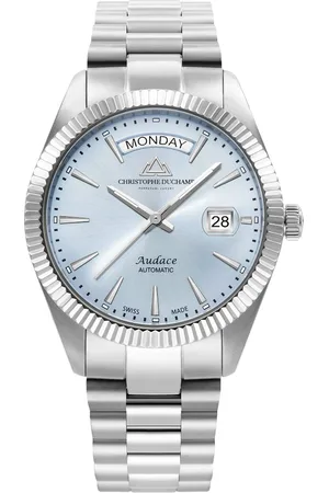 Christophe Duchamp Luxe mannenhorloge Audace II Silver Blue