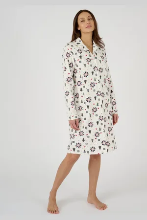 Damart Slipdress van puur katoen flanel - - 42-44 (M)