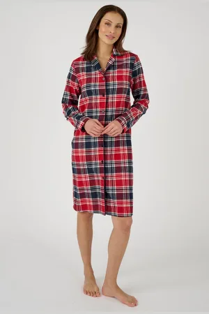 Damart Slipdress van puur katoen flanel - - 38-40 (S)