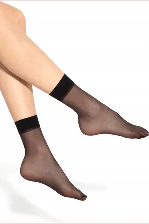 Gatta Korte Kniekousen Dames - One Size - ( 2 paar ) 15 Den - Sokken Dames - Sokken Drukvrij - Zwart