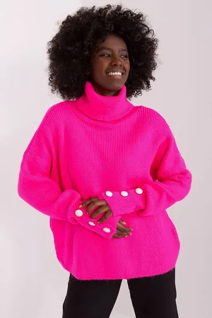 Merkloos Dames trui - Col trui - One Size - Musthaves - Sierknopen