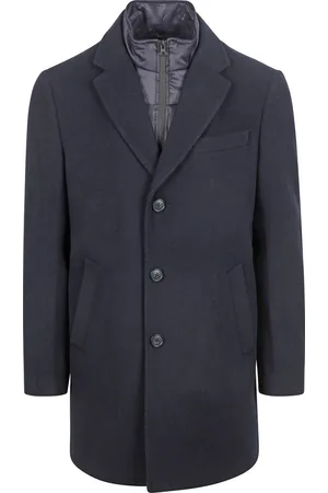 Suitable Coat Wol Twill Navy - Maat 54 - Heren - Mantels