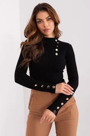 Merkloos Dames Shirt - Dames trui - Maat M/L - Col - Knopen - Musthave