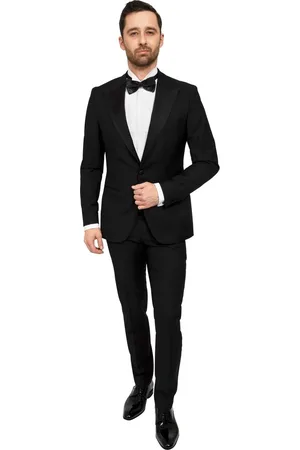 Suitable Smoking New York 100% Wol - Kostuum - Tuxedo Kostuum Heren voor chique Gala - Wol - Maat 52