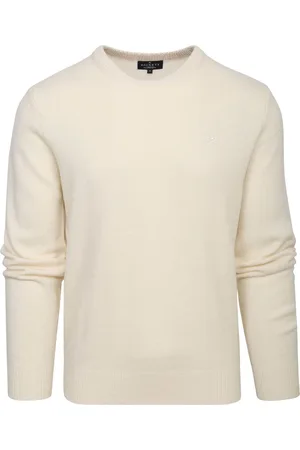 Hackett Pullover Wol Ecru - Maat L - Heren - Pullovers