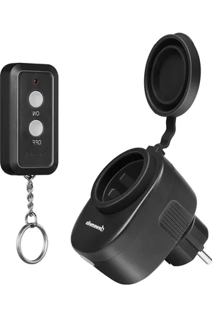DB Berdan Stopcontacten met afstandsbediening voor buiten - programmeerbare draadloze stopcontactset - IP44 - 1 stopcontact met afstandsbediening - feestdagen - 2300 W - 30 m bereik