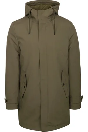 Suitable Jas Hood Tech Olijfgroen - Maat M - Heren - Mantels