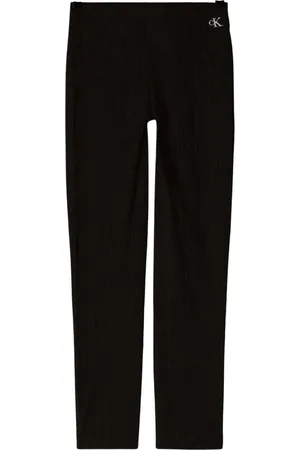 Calvin Klein Shiny Rib Wide Leg Pants Broeken & Jumpsuits Dames - Jeans - Broekpak - - Maat M