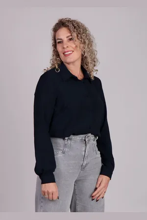 Modstrom Donkerblauwe blouse Ossa